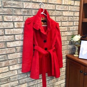 Red - Steve Madden - tie waist coat